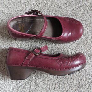 Dansko womens mary jane clogs/shoes size 5.5/6/36 red leather #9824417800